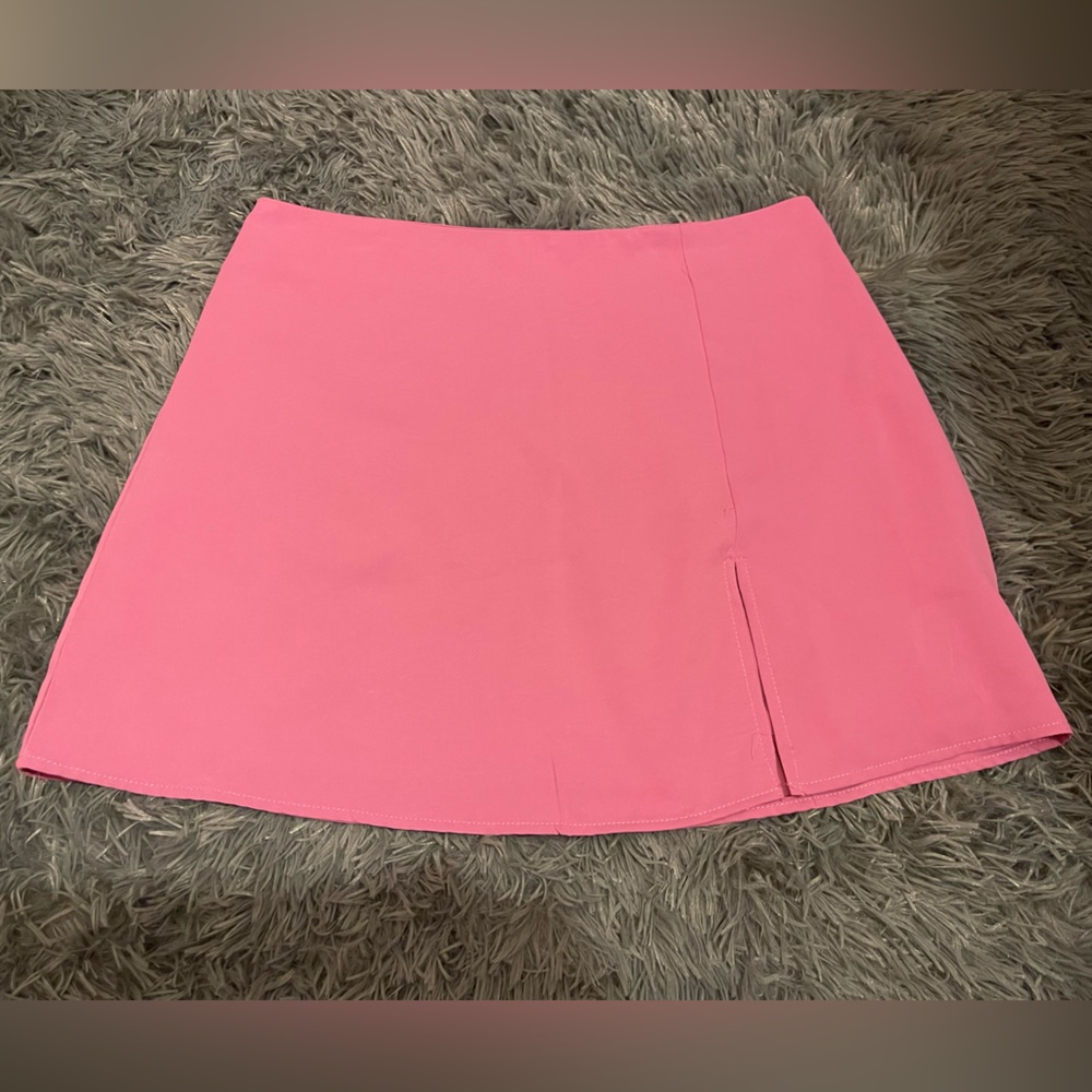 Pink mini skirt